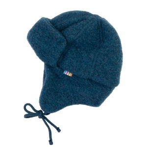 Căciulă dublată lână merinos fleece Joha - Dark Blue