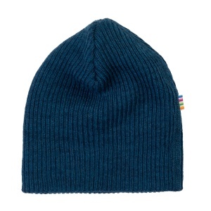 Căciulă lână merinos Joha - Rib Dark Blue