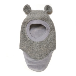 Cagulă dublată lână merinos fiartă Huttelihut - Plys Grey Melange