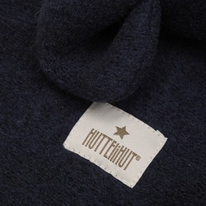 Cagulă dublată lână merinos fiartă Huttelihut - Teddy Dark Navy
