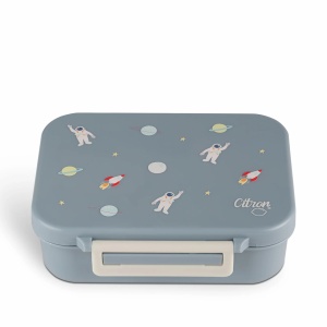 Caserolă gustări din Tritan cu 3 compartimente Citron - Spaceship