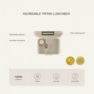 Caserolă prânz din Tritan cu 4 compartimente Citron - Spaceship
