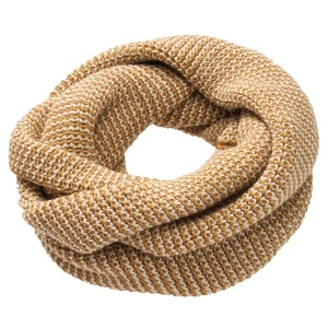 Fular circular adulți lână merinos Disana - Caramel/Natural