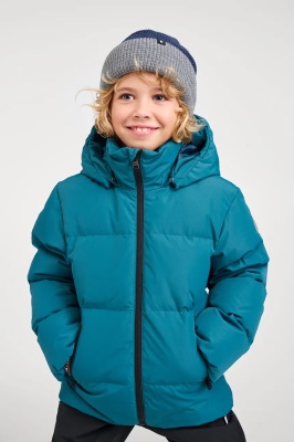 Geacă de iarnă cu puf natural Reima Paimio - Dark Teal