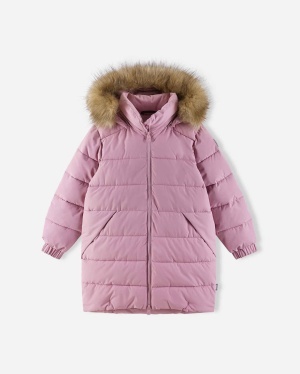 Geacă lungă de iarnă Reima Luvia - Grey Pink