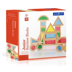 Junior Rainbow Blocks set 20 piese, Guidecraft - Img 6