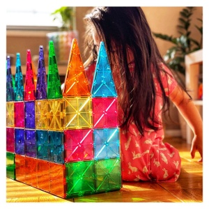 Magna-Tiles Clear Colors set magnetic (100 piese)