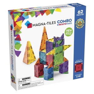 Magna-Tiles Combo + microMAGS, set magnetic 62 piese