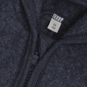 Overall cu urechi lână merinos fleece Huttelihut - Ombre Blue - Img 3