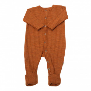Overall lână merinos cu/fără șosete Joha - Basic Orange