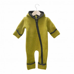 Overall lână merinos fiartă cu mănuși și botoșei, Stapf - Linde/Moss