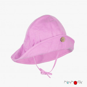 Pălărie ajustabilă ManyMonths Original cânepă si bumbac - Cyclamen Blossom