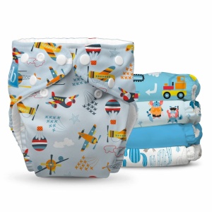 Set 5 scutece textile Charlie Banana - inserturi noi cu fleece , Marvelous Adventures