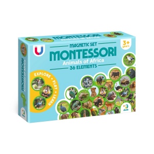 Set magnetic Montessori, Animale din Africa, Dodo Toys