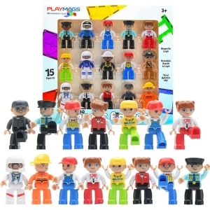 Set Playmags - 15 figurine magnetice mari Jumbo