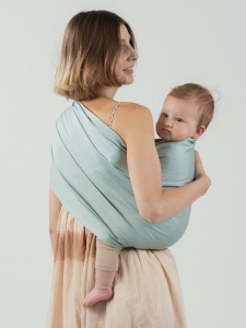 Sling cu inele Isara Frosty Green Bamboo Linen (bambus+in)