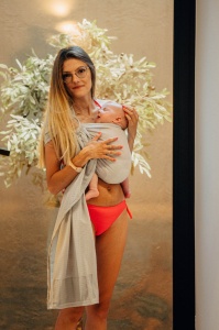 Sling cu inele pentru apa Lennylamb - Grey Mesh
