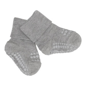 Șosete antiderapante din bambus GoBabyGo - Grey Melange