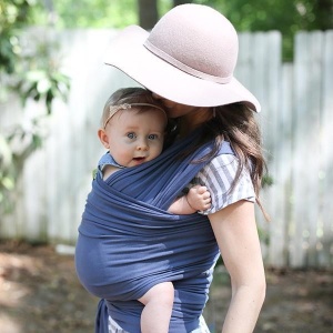 Wrap elastic Boba, Vintage Blue - Marsupiu ergonomic