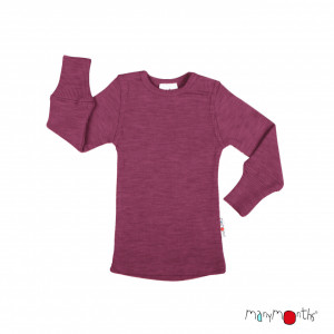 Bluză lână merinos ManyMonths - Dark Cerise