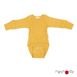 Body/Bluza (2 in 1) ManyMonths lână merinos - Golden Star