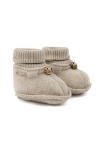 Botosei lână merinos fleece Mikk-line - Melange Off-White