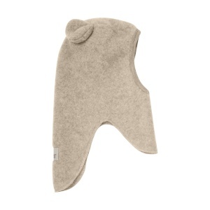 Cagulă dublată lână merinos fleece Huttelihut - Camel Melange - lateral