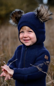 Cagulă lână merinos fleece Mikk-line - Blue Nights