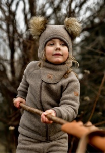 Cagulă lână merinos fleece Mikk-line - Melange Denver