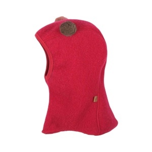 Cagulă lână merinos fleece Pure Pure - Berry Red