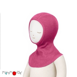 Cagulă ManyMonths lână merinos - Nebula Pink
