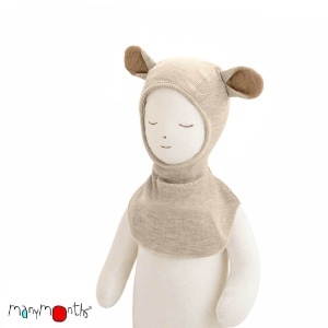 Cagulă ManyMonths Teddy lână merinos - Toasted Coconut