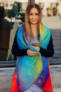 Cardigan lung/protectie babywearing pentru vreme rece, Lenny lamb - Rainbow Lotus