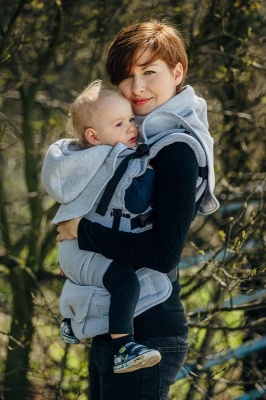 Guler 2 in 1 pentru mama si bebe, Lennylamb, Grey