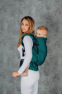 Marsupiu ergonomic LennyPreschool, Basic Line Emerald