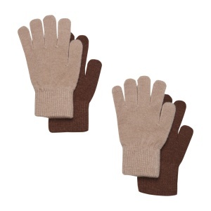 Mănuși lână merinos Celavi (set 2 perechi) - Tortoise Shell