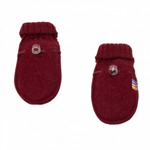 Mănuși lână merinos fleece Joha - Basic Bordeaux