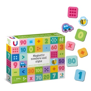 Numere si semne, set magnetic, 68 piese - Img 2