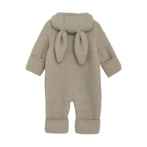 Overall cu urechi Bunny lână merinos fleece Huttelihut - Camel Melange