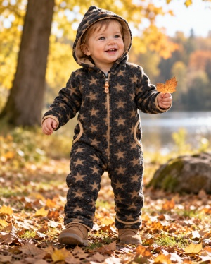 Overall din lână fiartă Pure Pure - Anthracite/Ermine