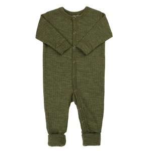 Overall lână merinos cu/fara sosete Joha - Dark Olive