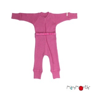 Overall Manymonths lână merinos - Nebula Pink