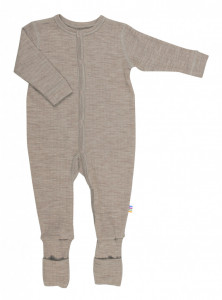 Overall/Pijama lână merinos cu/fara sosete Joha - Basic Sesame Melange