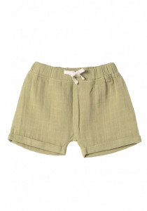 Pantaloni scurti din muselină Organic by Feldman - Sage-Green