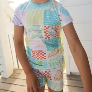 Pijama de vară bambus Zipster - Seashell