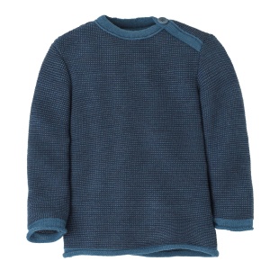 Pulover lână merinos Disana - Blue/Indigo