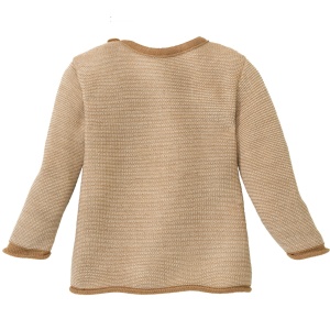 Pulover lână merinos Disana - Caramel/Natur