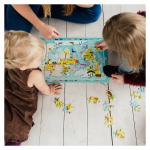 Puzzle de observare, Animalele lumii, 80 piese - Dodo Toys - Img 3