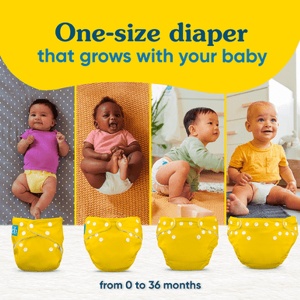 Scutec textil refolosibil Charlie Banana cu inserturi din cânepă, Sophie La Girafe - Img 2