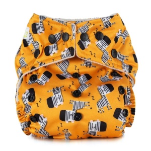 Scutec textil refolosibil cu buzunar Baba+Boo, Zebras
